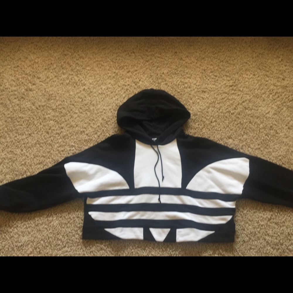 Adidas Oversized Cropped Hoodie